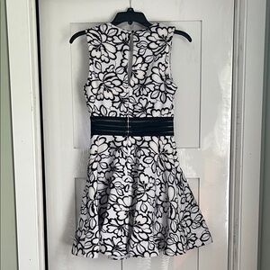 Jodi Kristopher Black and White Floral Dress